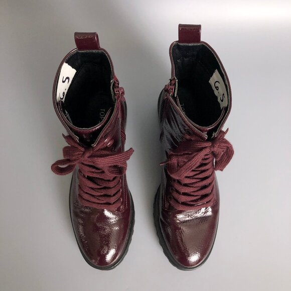Like New Women's Topshop Burgundy Boots (mismatched size!) - Picture 7 of 10